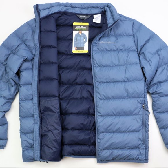 New Eddie Bauer Men's Packable Down Jacket Size 3XL Water Repellent Lite Blue - Picture 7 of 12